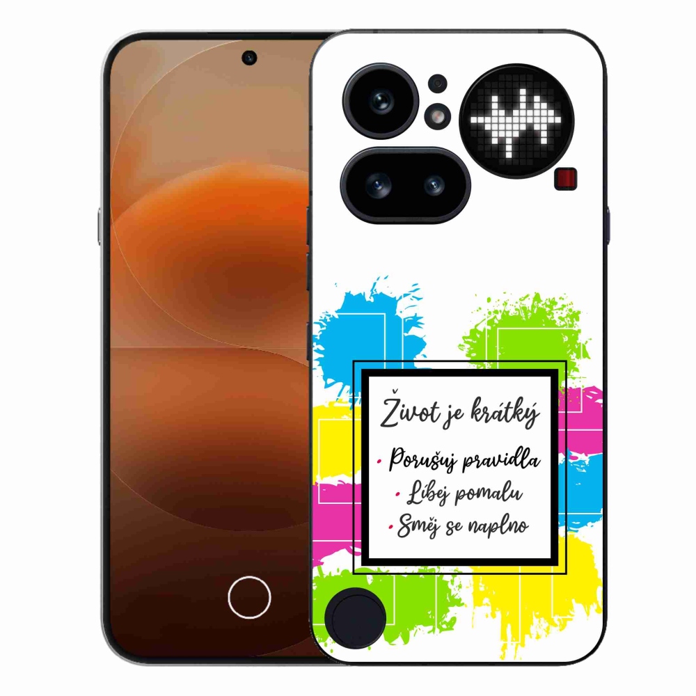 Gélový kryt mmCase na Nothing Phone (4a) - citát 5 biele pozadie