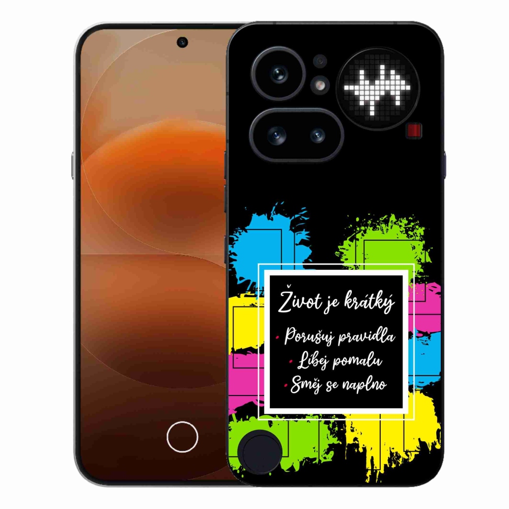 Gélový kryt mmCase na Nothing Phone (4a) - citát 5 čierne pozadie