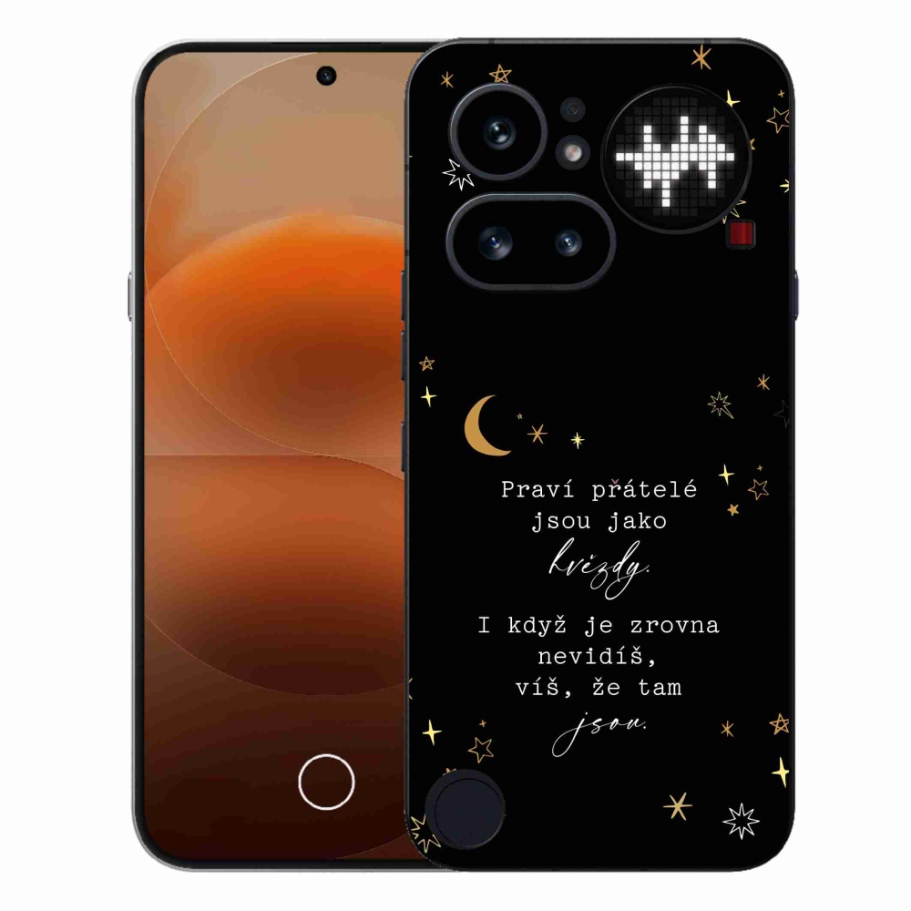 Gélový kryt mmCase na Nothing Phone (4a) - citát 6 čierne pozadie