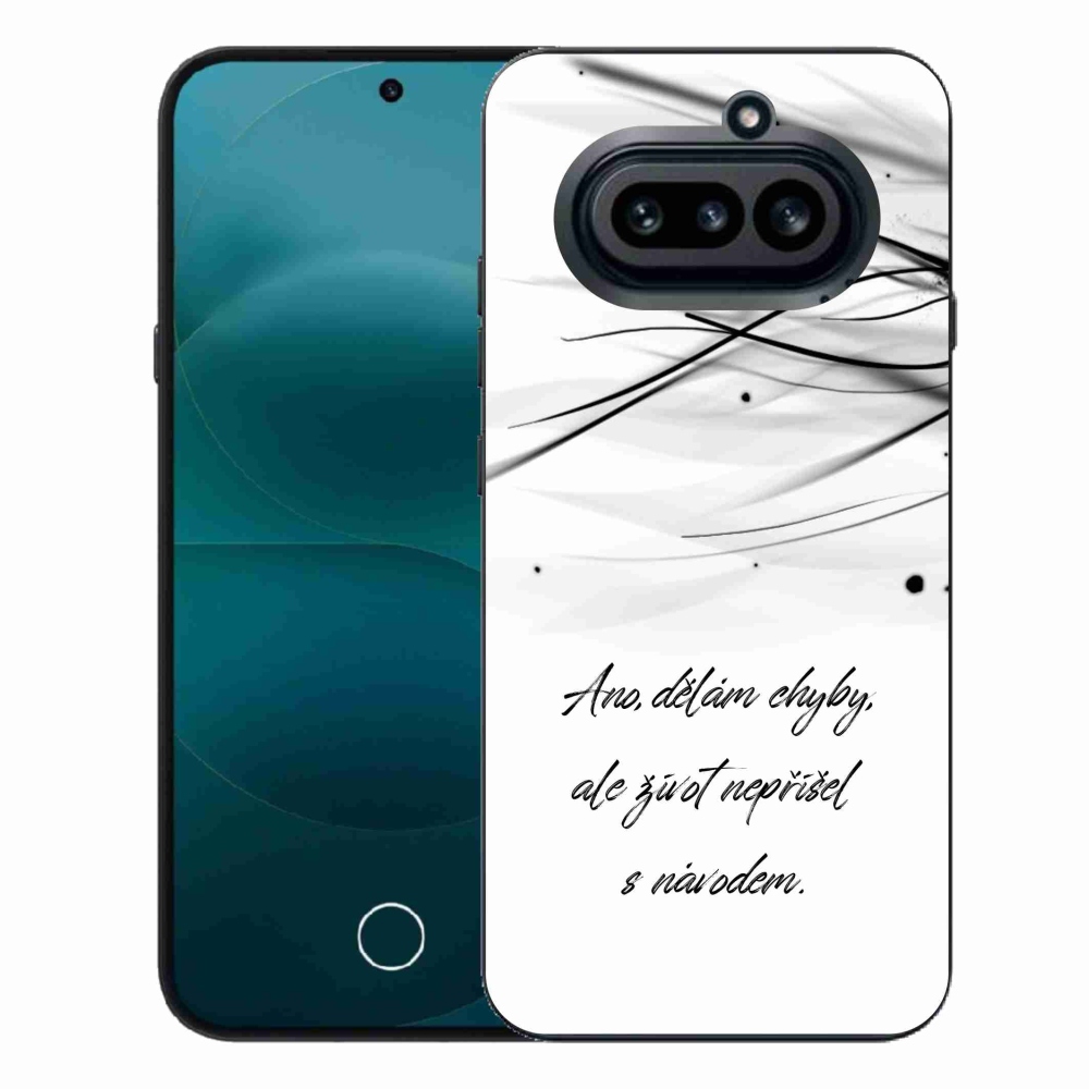 Gélový kryt mmCase na Nothing Phone (4a) - citát biele pozadie