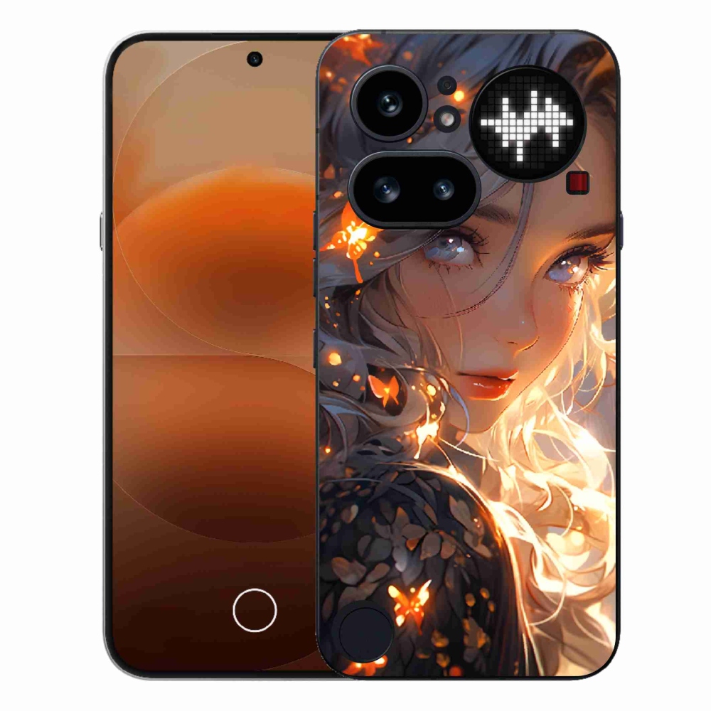 Gélový kryt mmCase na Nothing Phone (4a) - dievča a motýle
