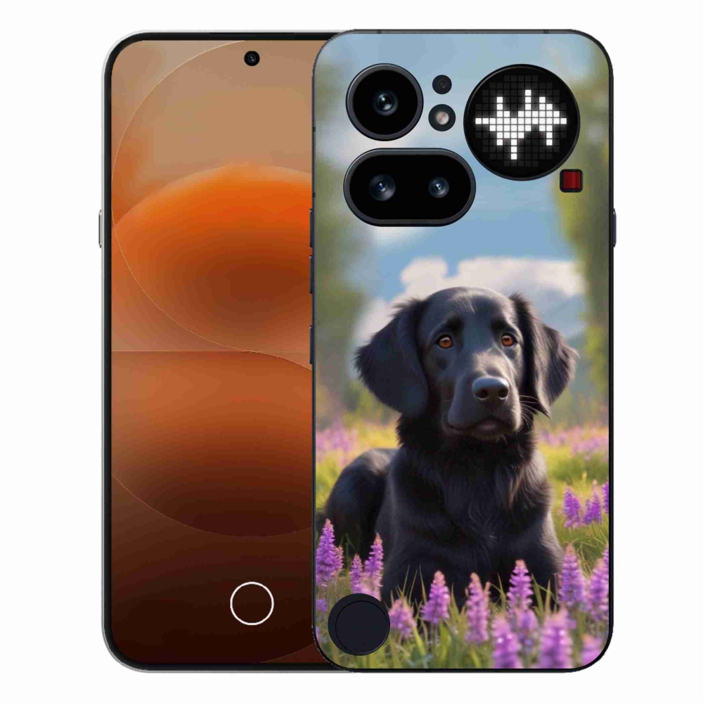Gélový kryt mmCase na Nothing Phone (4a) - elegantný čierny retriever