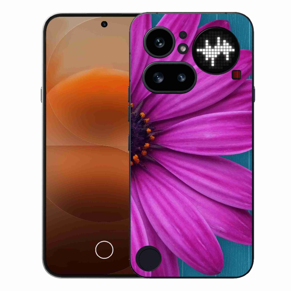 Gélový kryt mmCase na Nothing Phone (4a) - fialová margaréta