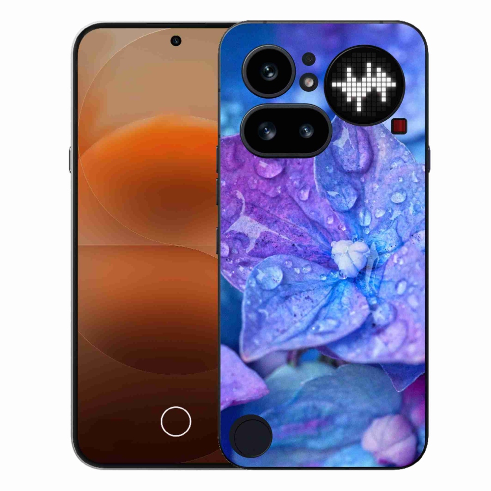 Gélový kryt mmCase na Nothing Phone (4a) - fialový kvet