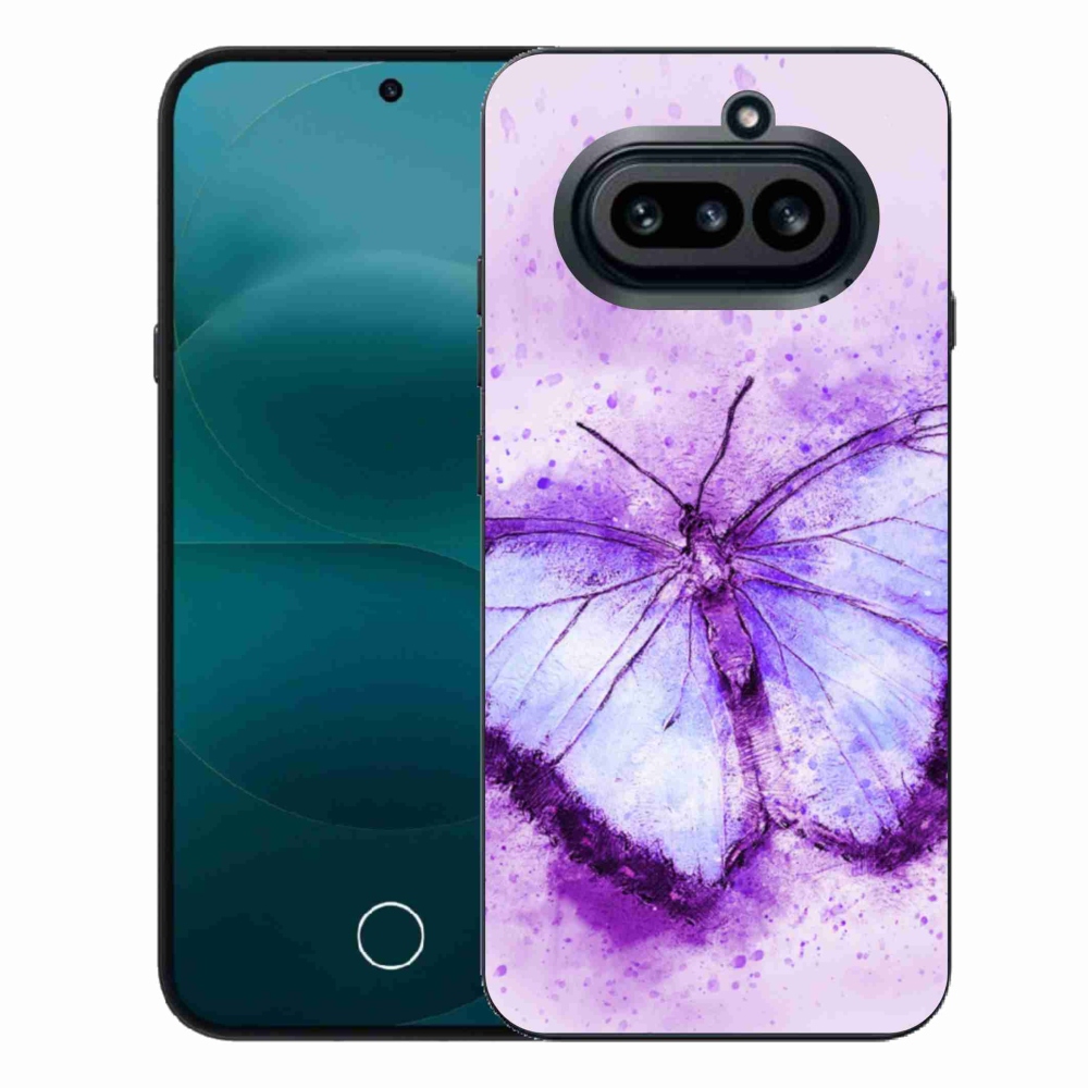 Gélový kryt mmCase na Nothing Phone (4a) - fialový motýľ