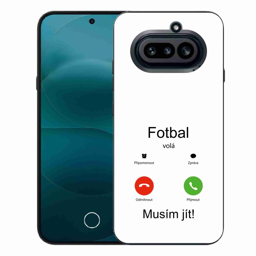 Gélový kryt mmCase na Nothing Phone (4a) - futbal volá biele pozadie