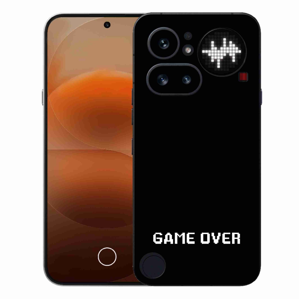 Gélový kryt mmCase na Nothing Phone (4a) - game over čierne pozadie