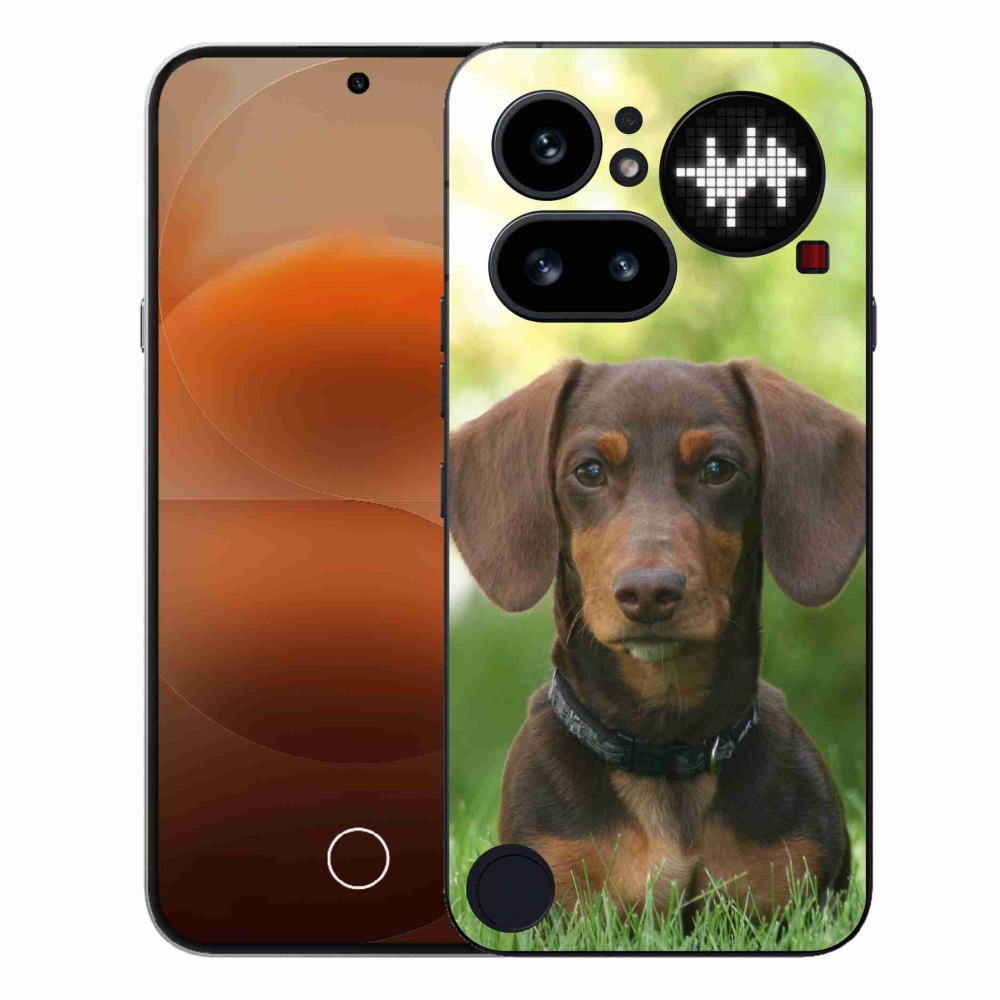 Gélový kryt mmCase na Nothing Phone (4a) - hnedý jazvečík