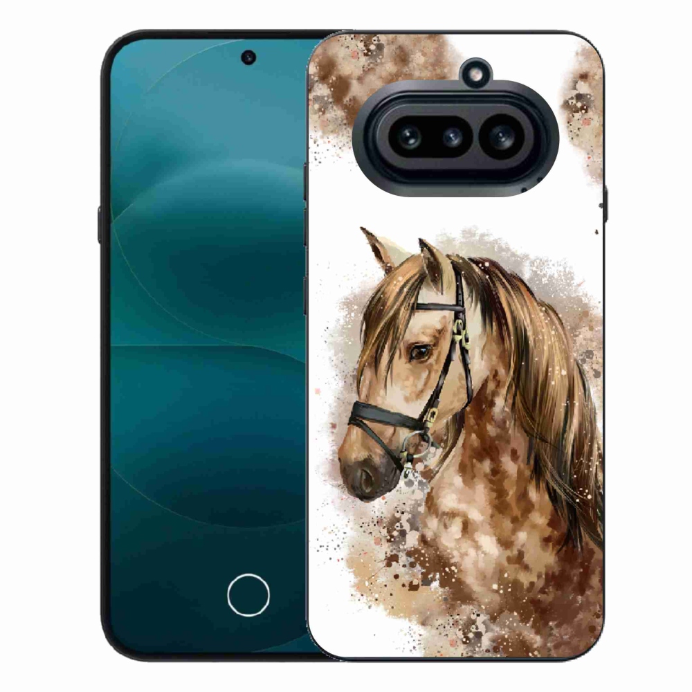 Gélový kryt mmCase na Nothing Phone (4a) - hnedý kreslený kôň