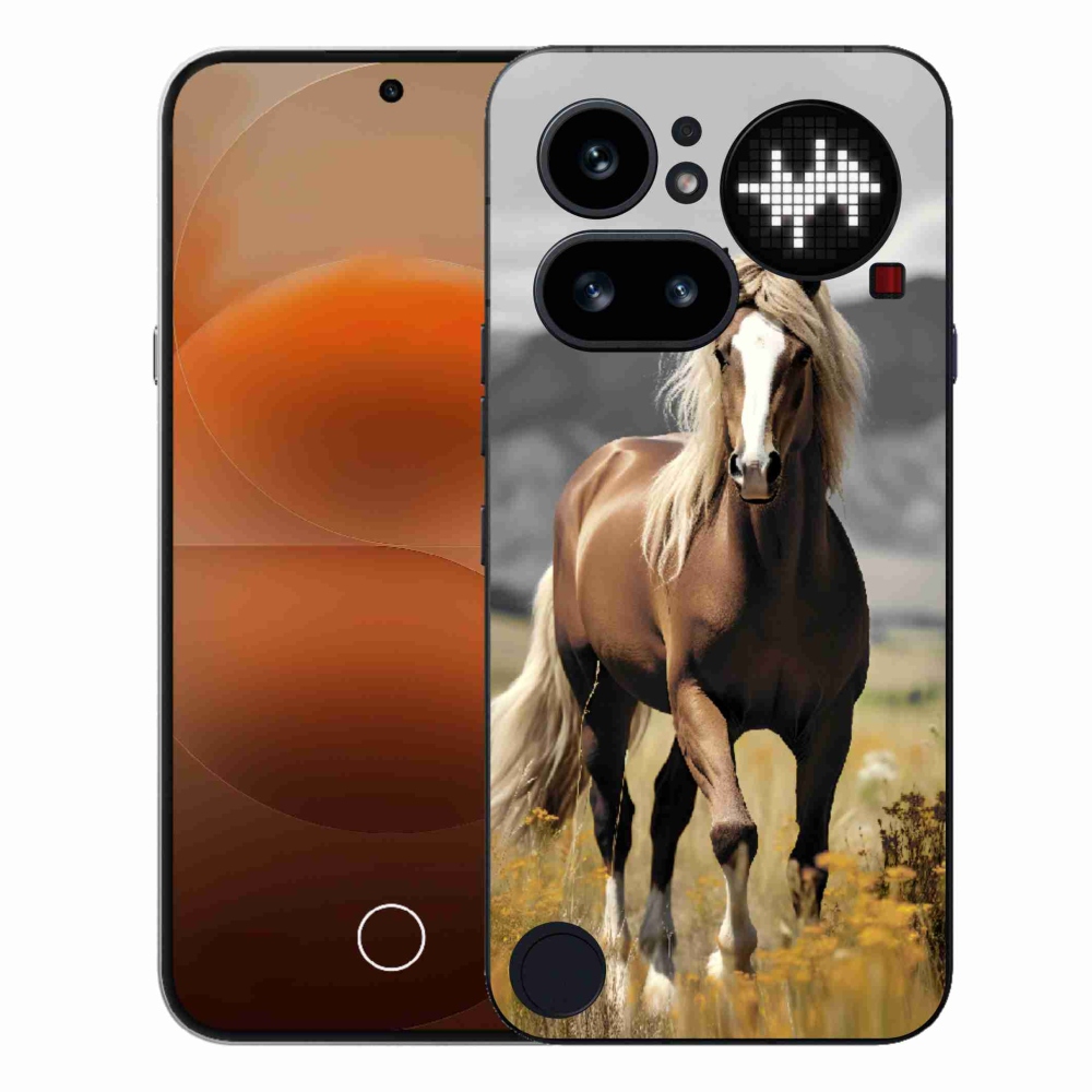 Gélový kryt mmCase na Nothing Phone (4a) - hnedý kôň 1