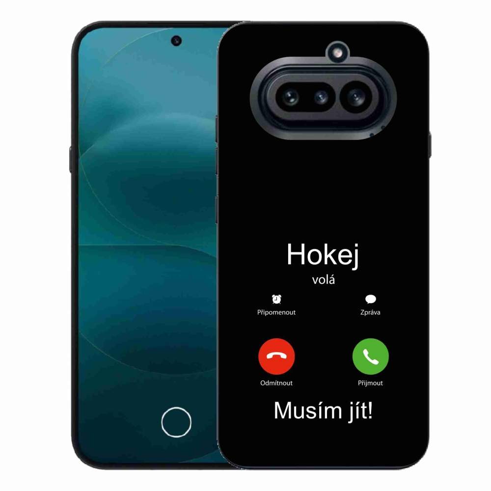 Gélový kryt mmCase na Nothing Phone (4a) - hokej volá čierne pozadie