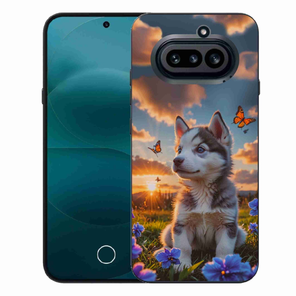 Gélový kryt mmCase na Nothing Phone (4a) - husky pri západe slnka