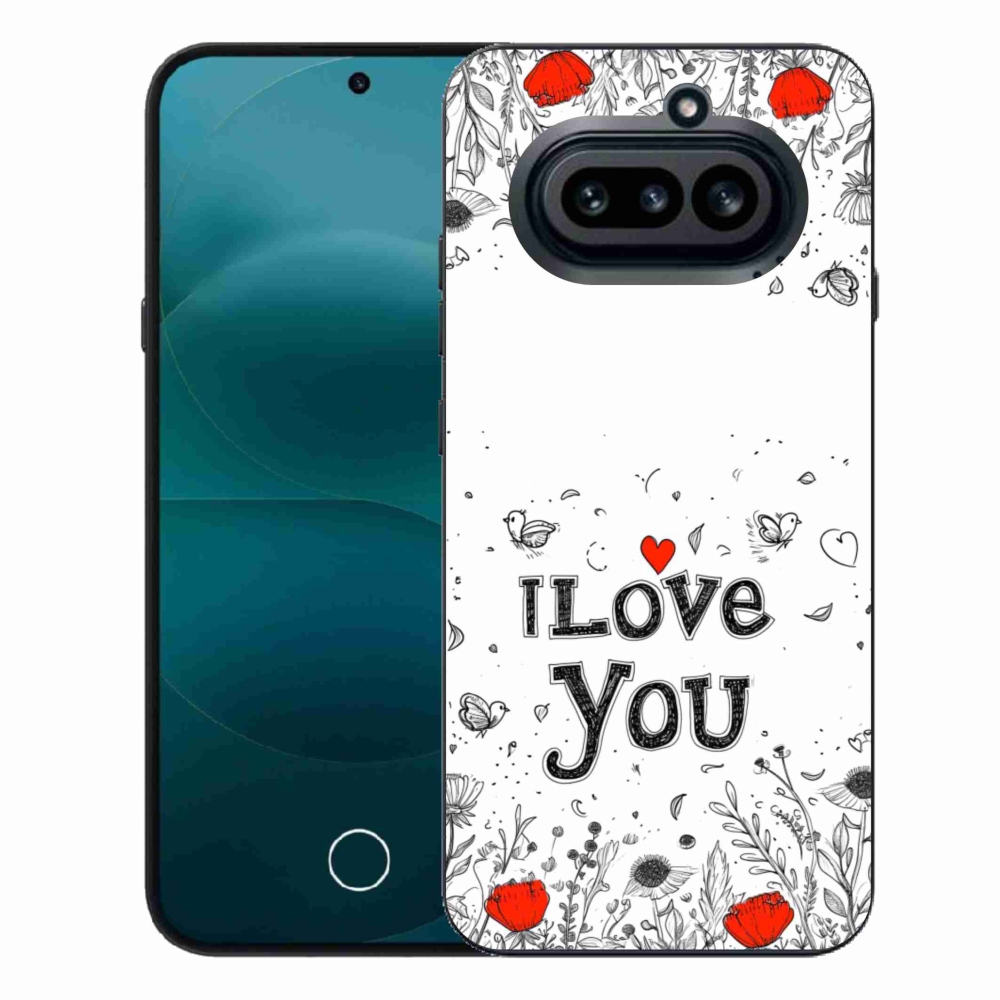 Gélový kryt mmCase na Nothing Phone (4a) - I love you biele pozadie