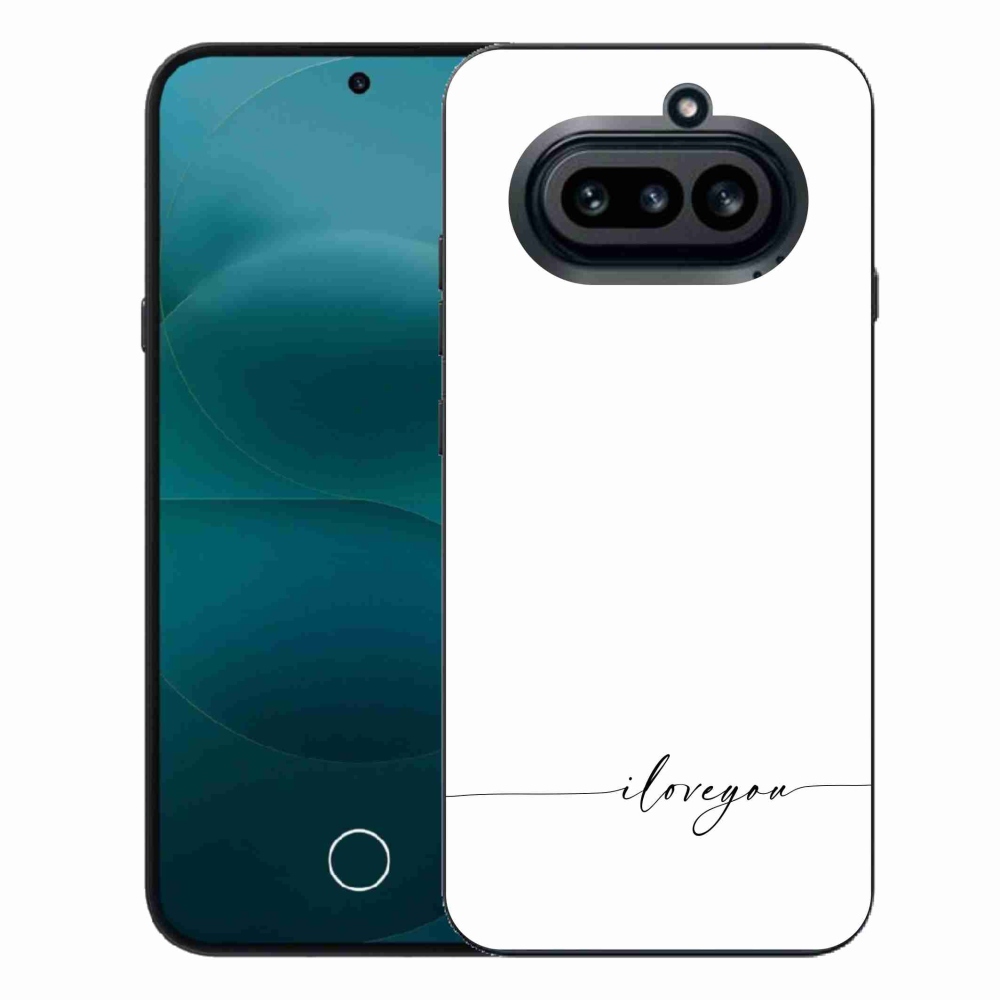 Gélový kryt mmCase na Nothing Phone (4a) - I love you biele pozadie