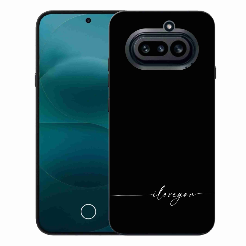 Gélový kryt mmCase na Nothing Phone (4a) - I love you čierne pozadie