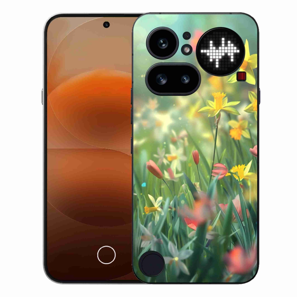 Gélový kryt mmCase na Nothing Phone (4a) - jarné kvety
