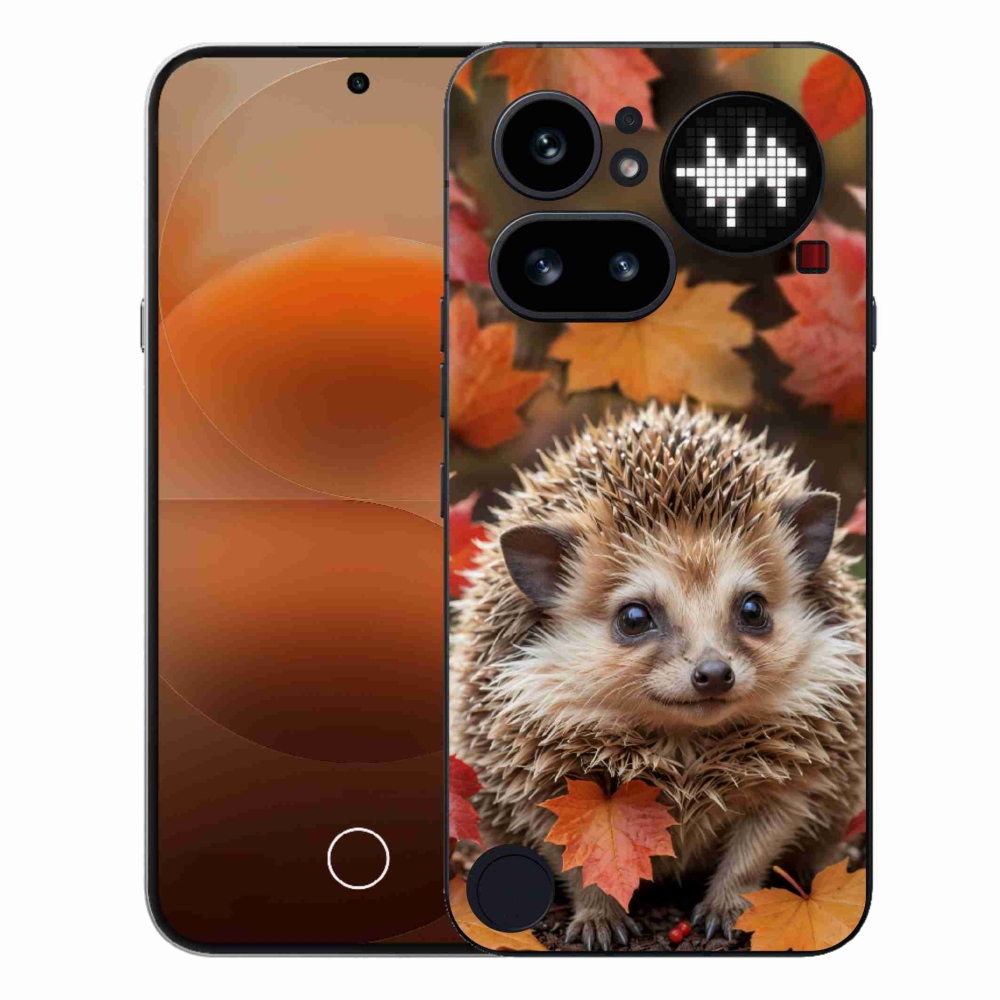 Gélový kryt mmCase na Nothing Phone (4a) - ježko v lístia