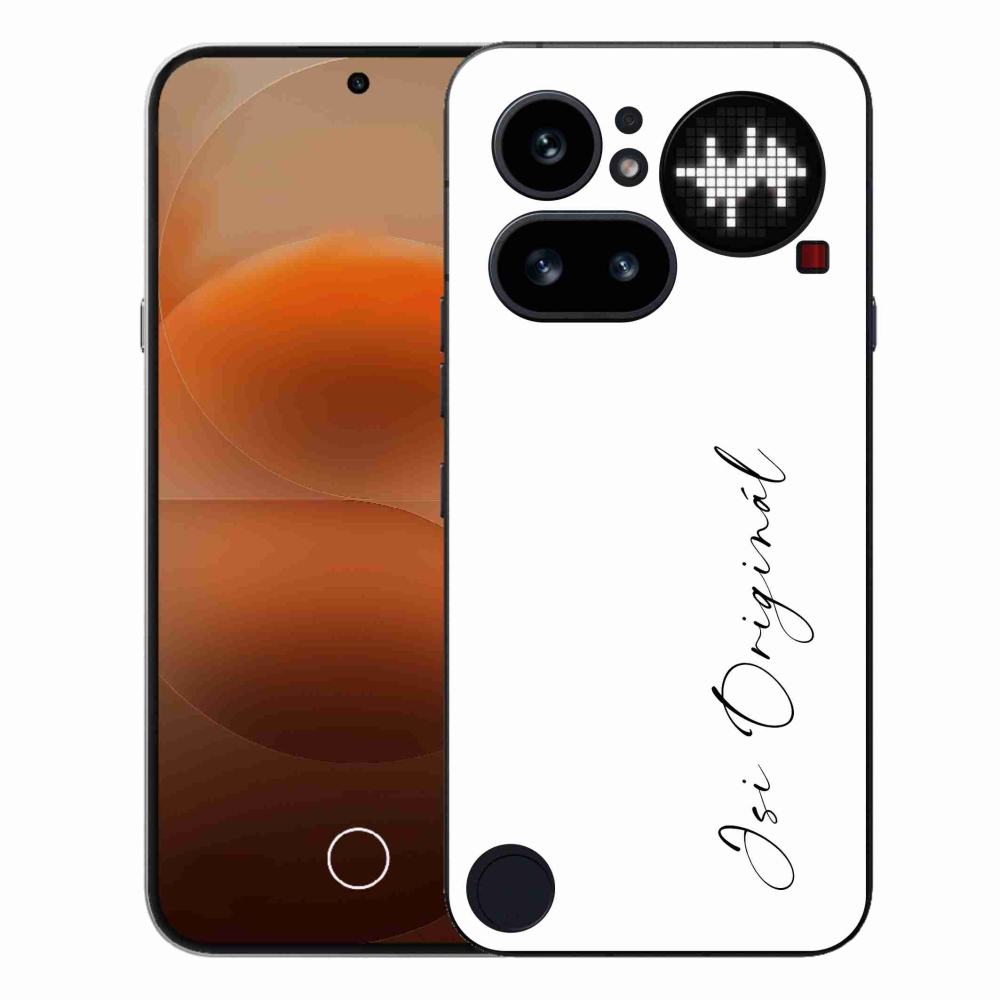 Gélový kryt mmCase na Nothing Phone (4a) - si originál biele pozadie