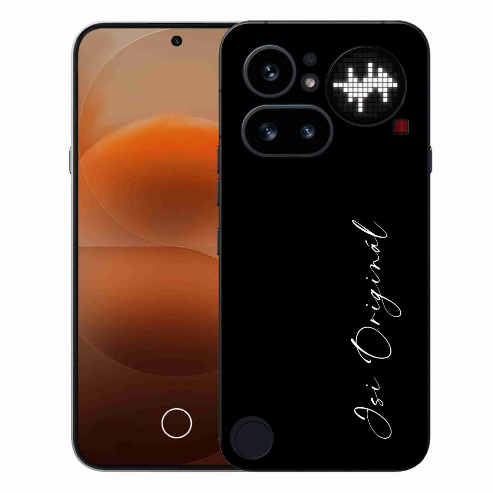Gélový kryt mmCase na Nothing Phone (4a) - si originál čierne pozadie