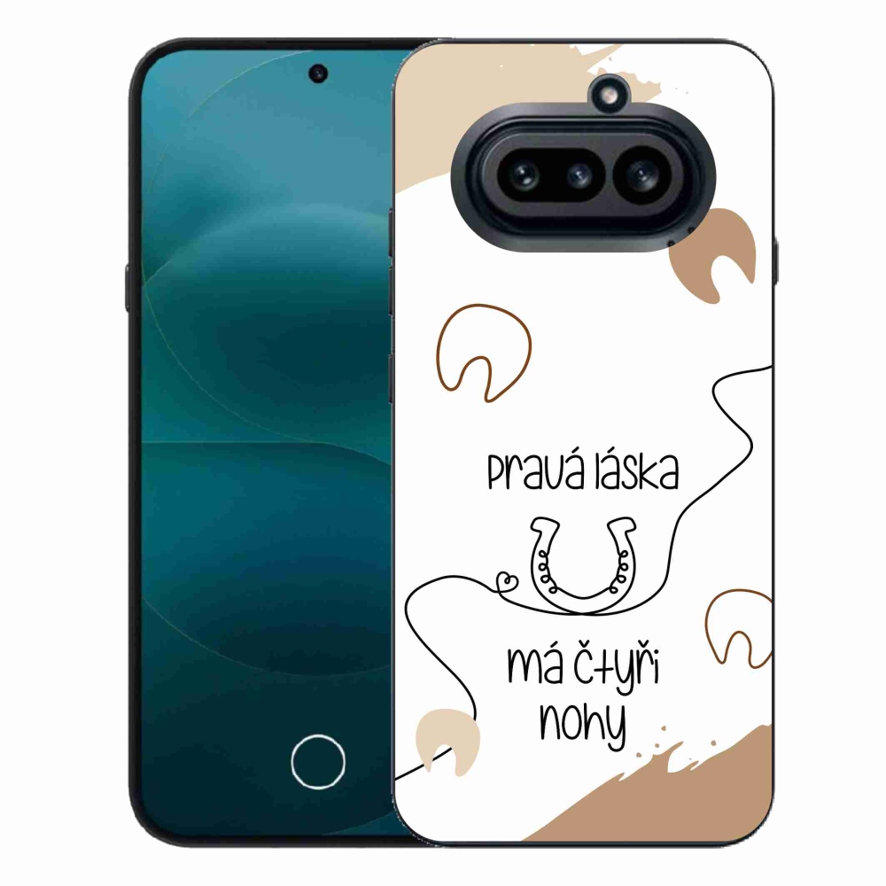 Gélový kryt mmCase na Nothing Phone (4a) - konský motív biele pozadie