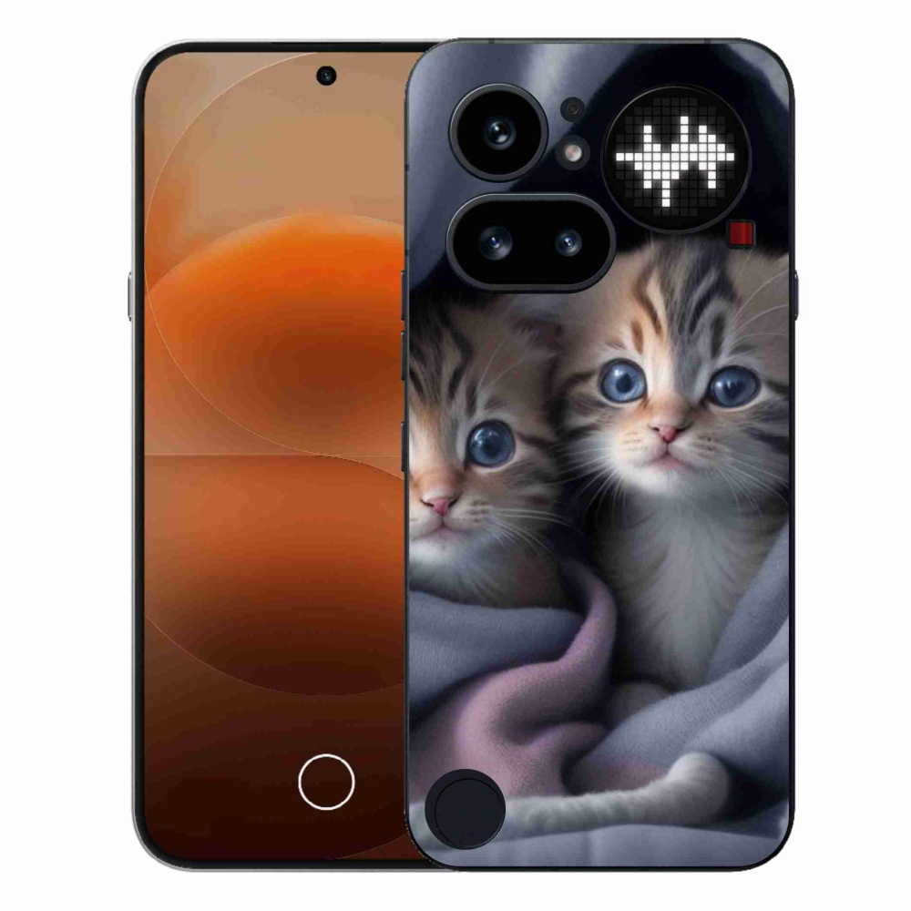 Gélový kryt mmCase na Nothing Phone (4a) - mačacie duo 2
