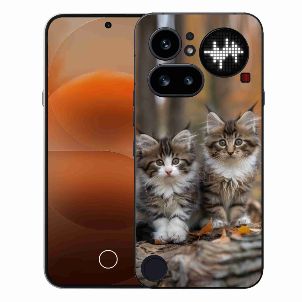 Gélový kryt mmCase na Nothing Phone (4a) - mačacie duo 3
