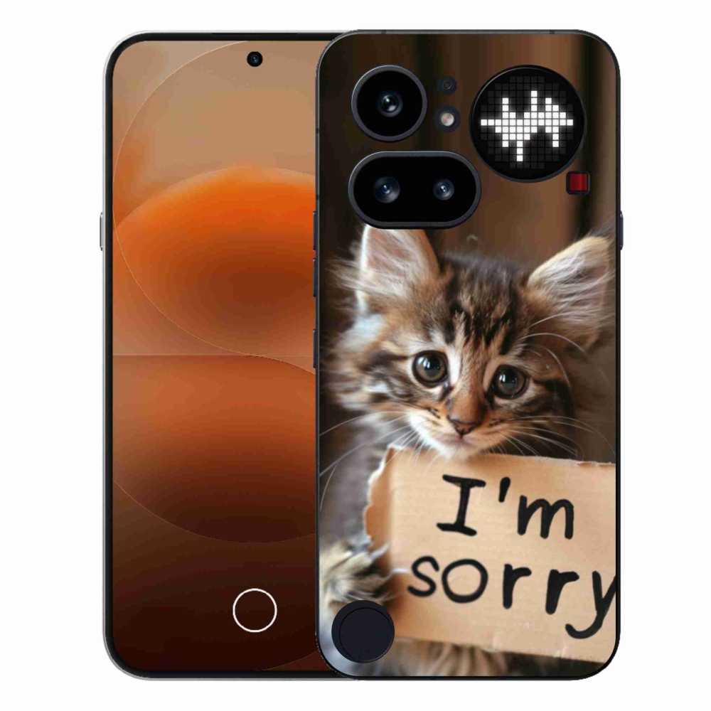 Gélový kryt mmCase na Nothing Phone (4a) - mačacie ospravedlnenie