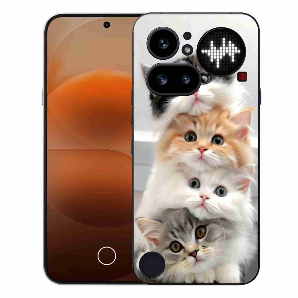 Gélový kryt mmCase na Nothing Phone (4a) - mačacia partia