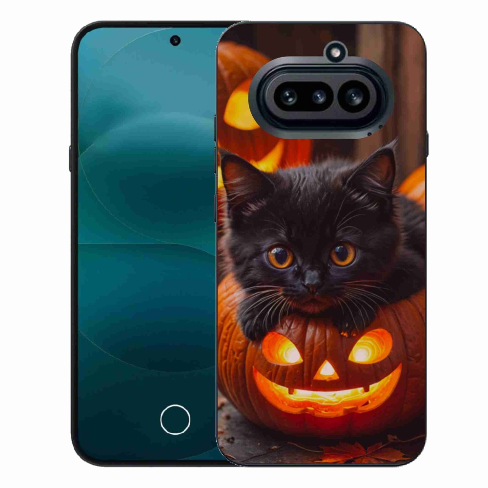 Gélový kryt mmCase na Nothing Phone (4a) - mačiatko a tekvica