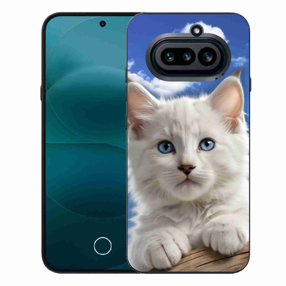 Gélový kryt mmCase na Nothing Phone (4a) - mačiatko a oblaky