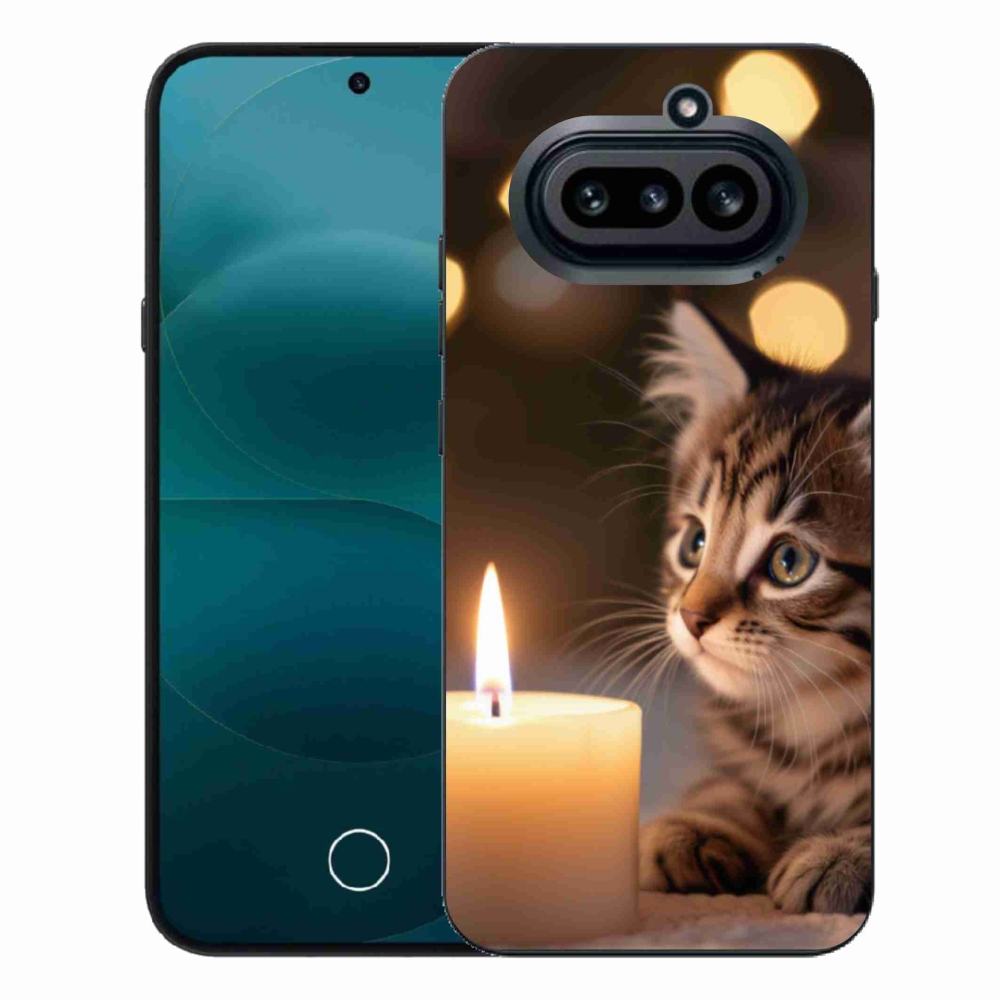 Gélový kryt mmCase na Nothing Phone (4a) - mačiatko a sviečka