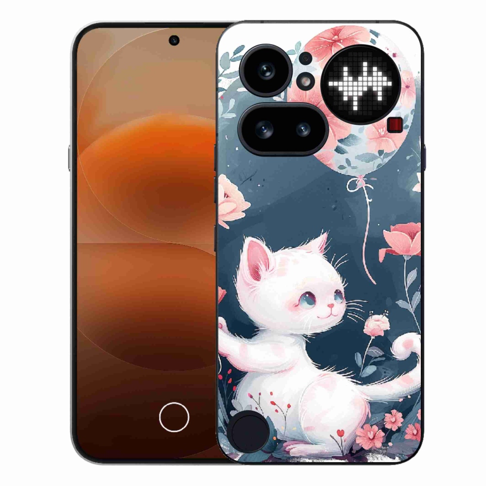 Gélový kryt mmCase na Nothing Phone (4a) - mačiatko s balónikom