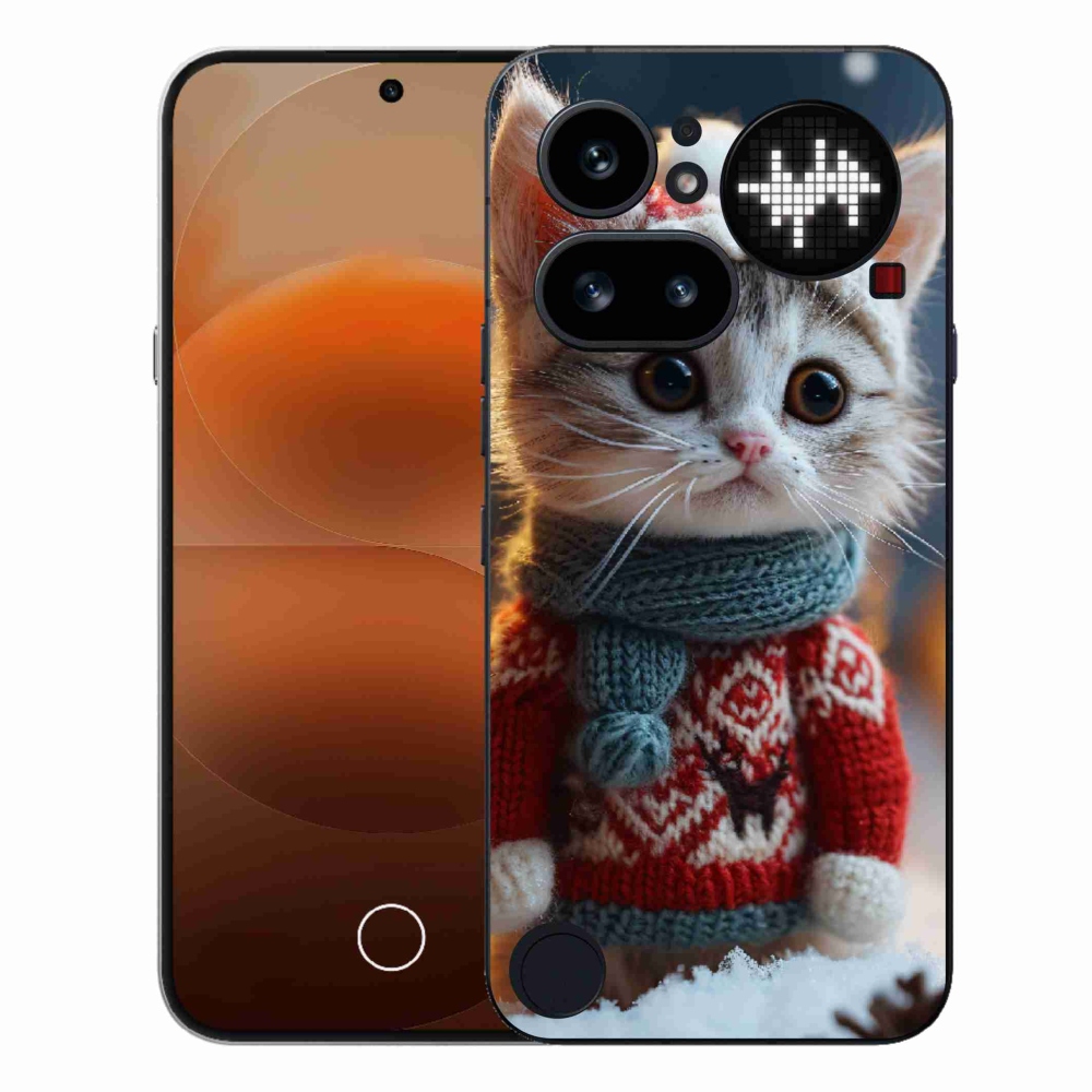 Gélový kryt mmCase na Nothing Phone (4a) - mačiatko vo svetri