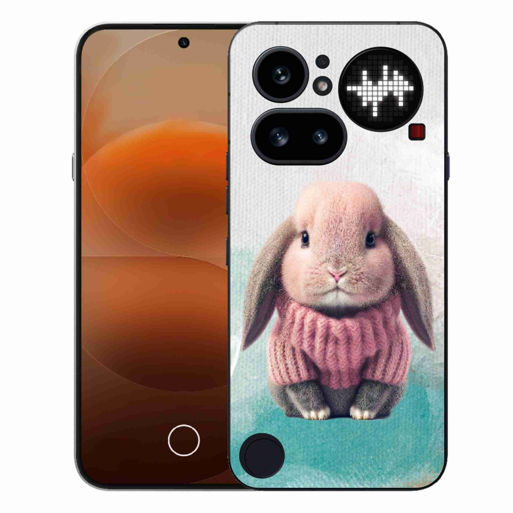 Gélový kryt mmCase na Nothing Phone (4a) - zajačik vo svetri