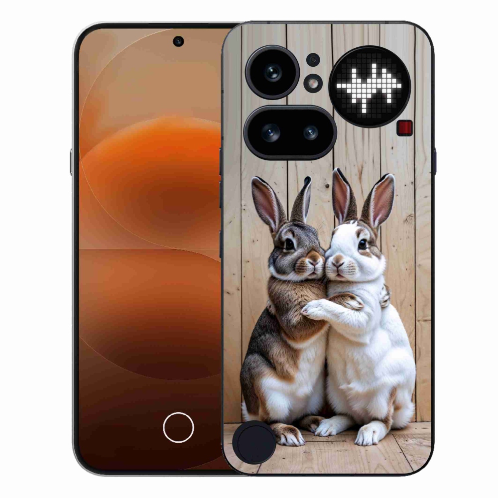 Gélový kryt mmCase na Nothing Phone (4a) - králičie pár