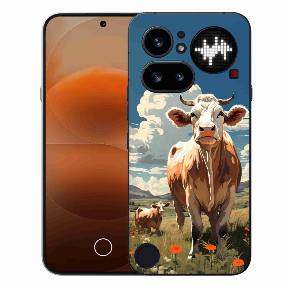 Gélový kryt mmCase na Nothing Phone (4a) - kravy na lúke