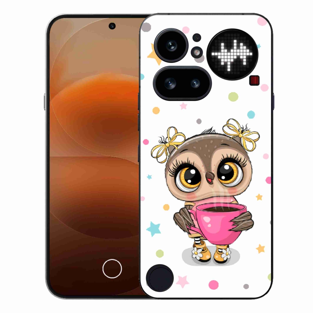 Gélový kryt mmCase na Nothing Phone (4a) - kreslená sovička