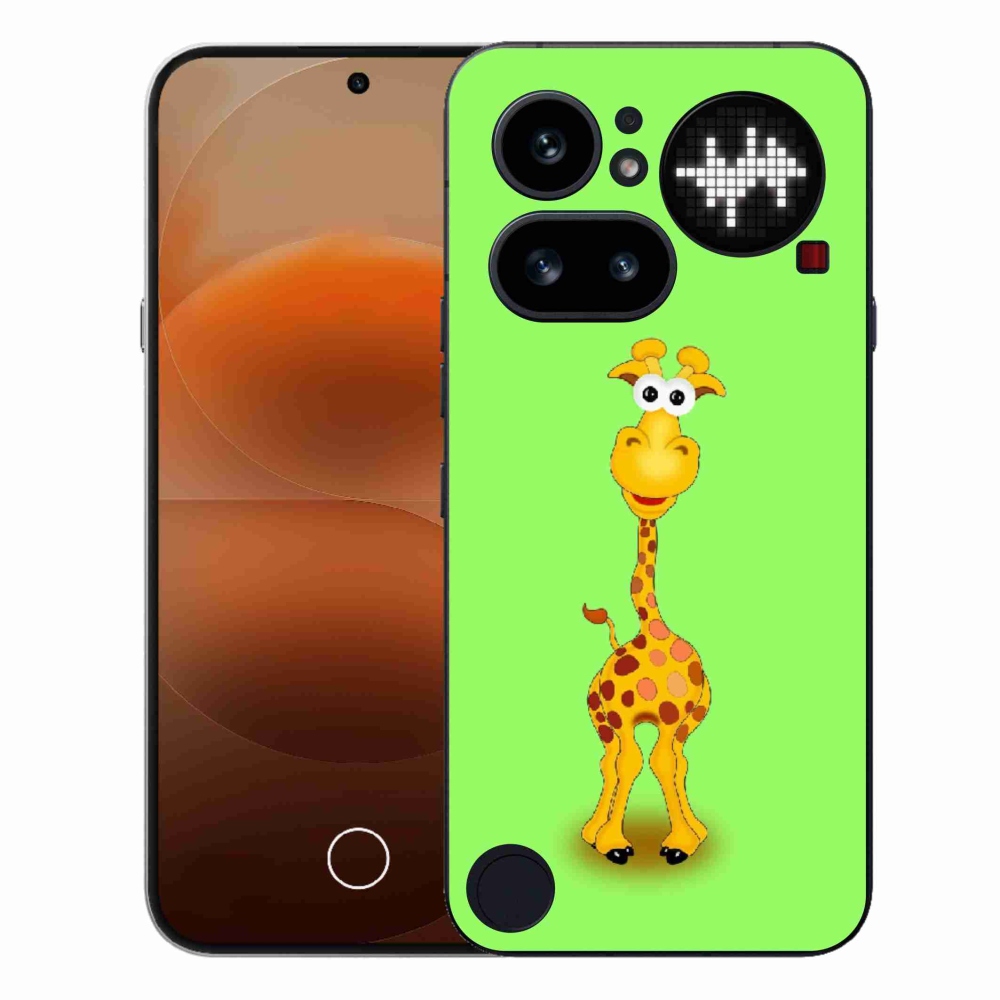 Gélový kryt mmCase na Nothing Phone (4a) - kreslená žirafa