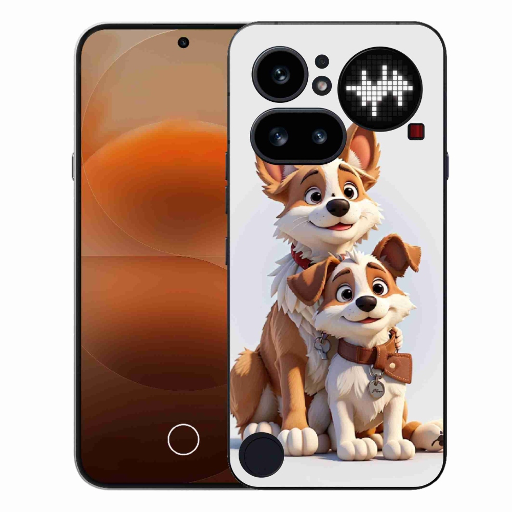 Gélový kryt mmCase na Nothing Phone (4a) - kreslenie psy