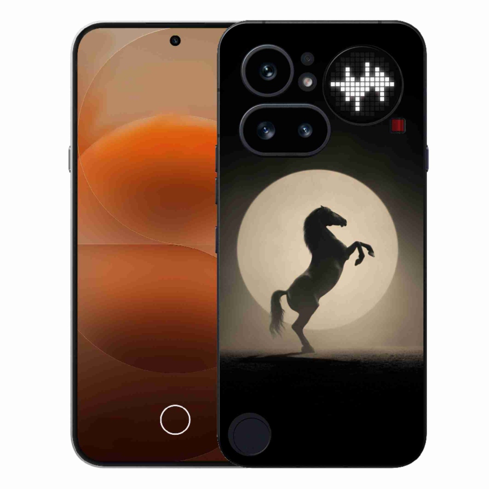 Gélový kryt mmCase na Nothing Phone (4a) - kôň v siluete