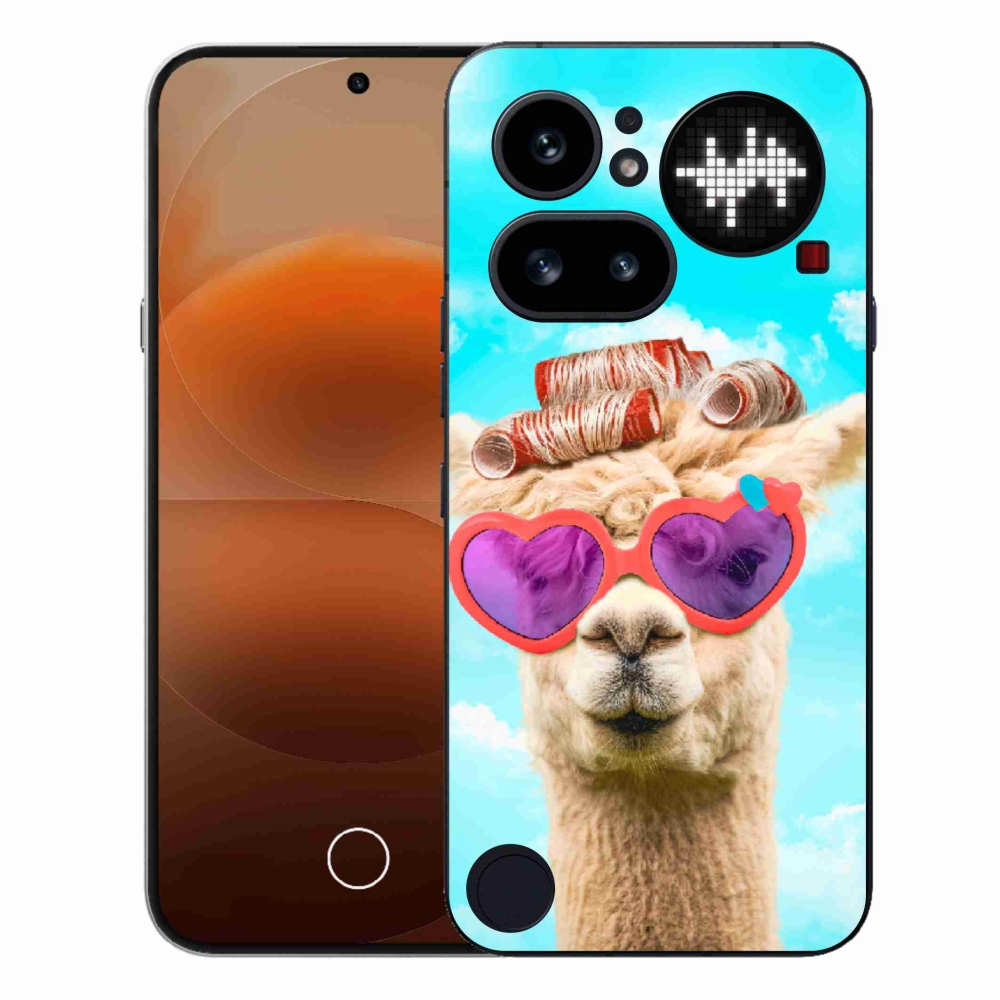 Gélový kryt mmCase na Nothing Phone (4a) - lama s okuliarmi