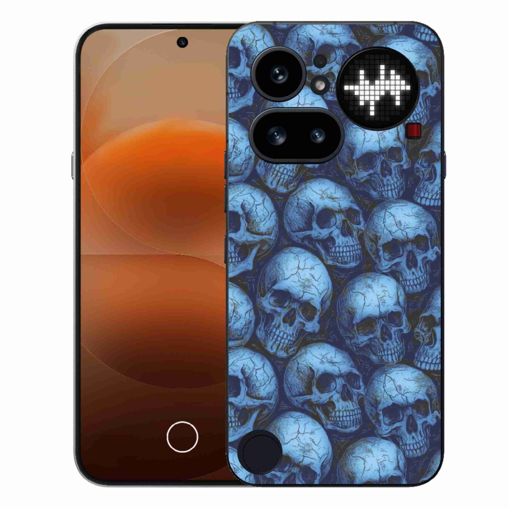 Gélový kryt mmCase na Nothing Phone (4a) - lebky