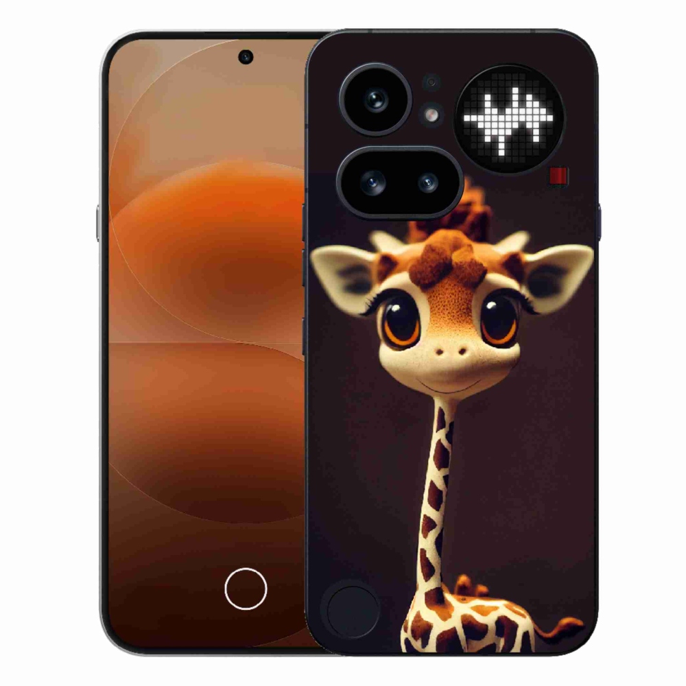 Gélový kryt mmCase na Nothing Phone (4a) - malá žirafa