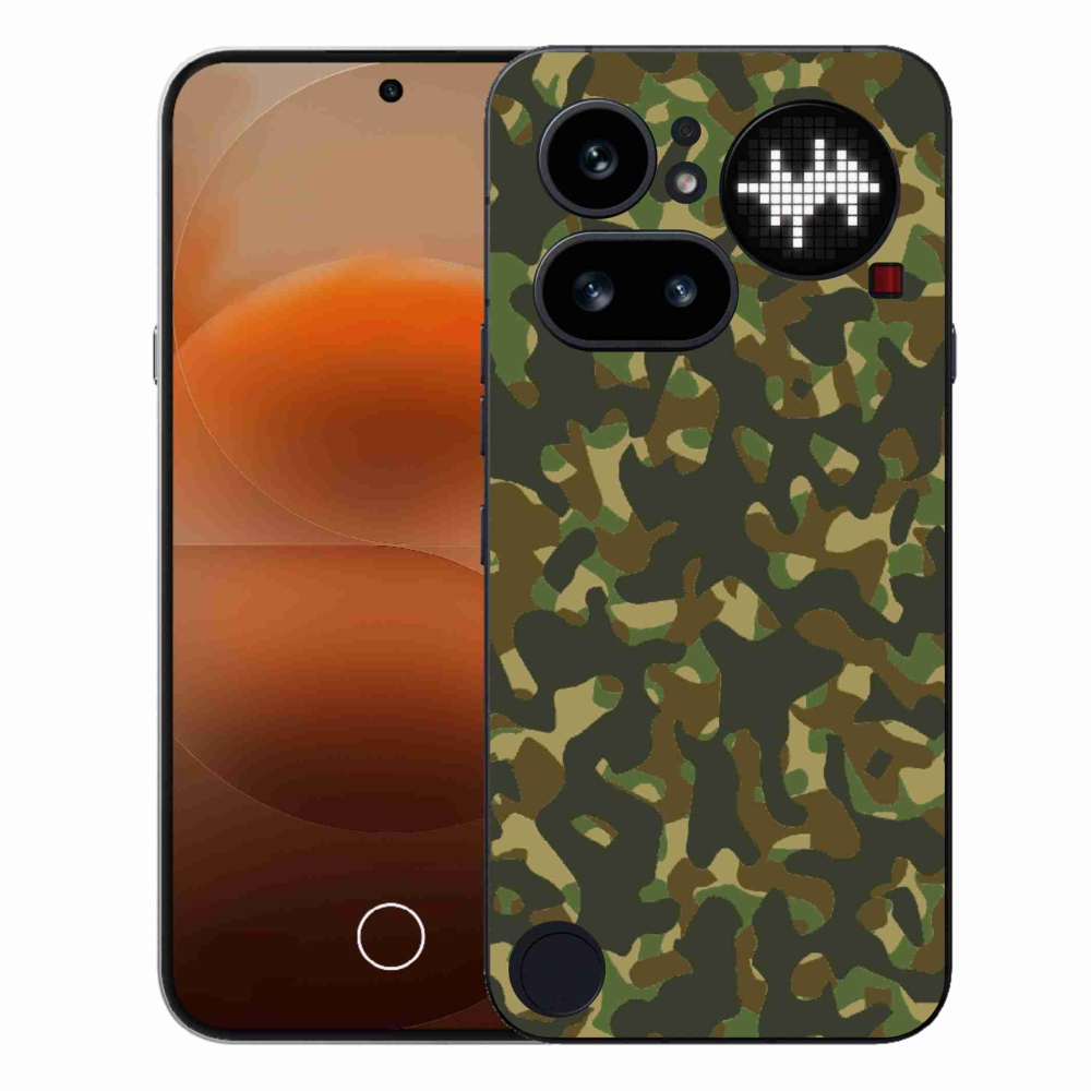 Gélový kryt mmCase na Nothing Phone (4a) - maskáčový vzor 1