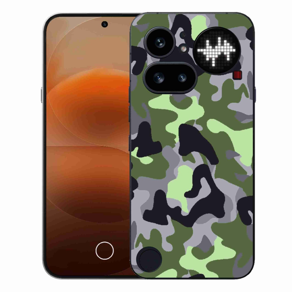 Gélový kryt mmCase na Nothing Phone (4a) - maskáčový vzor 7