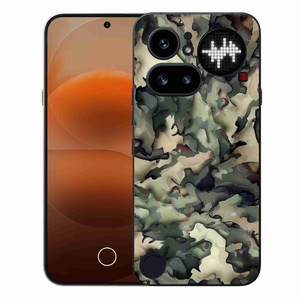 Gélový kryt mmCase na Nothing Phone (4a) - maskáčový vzor 9