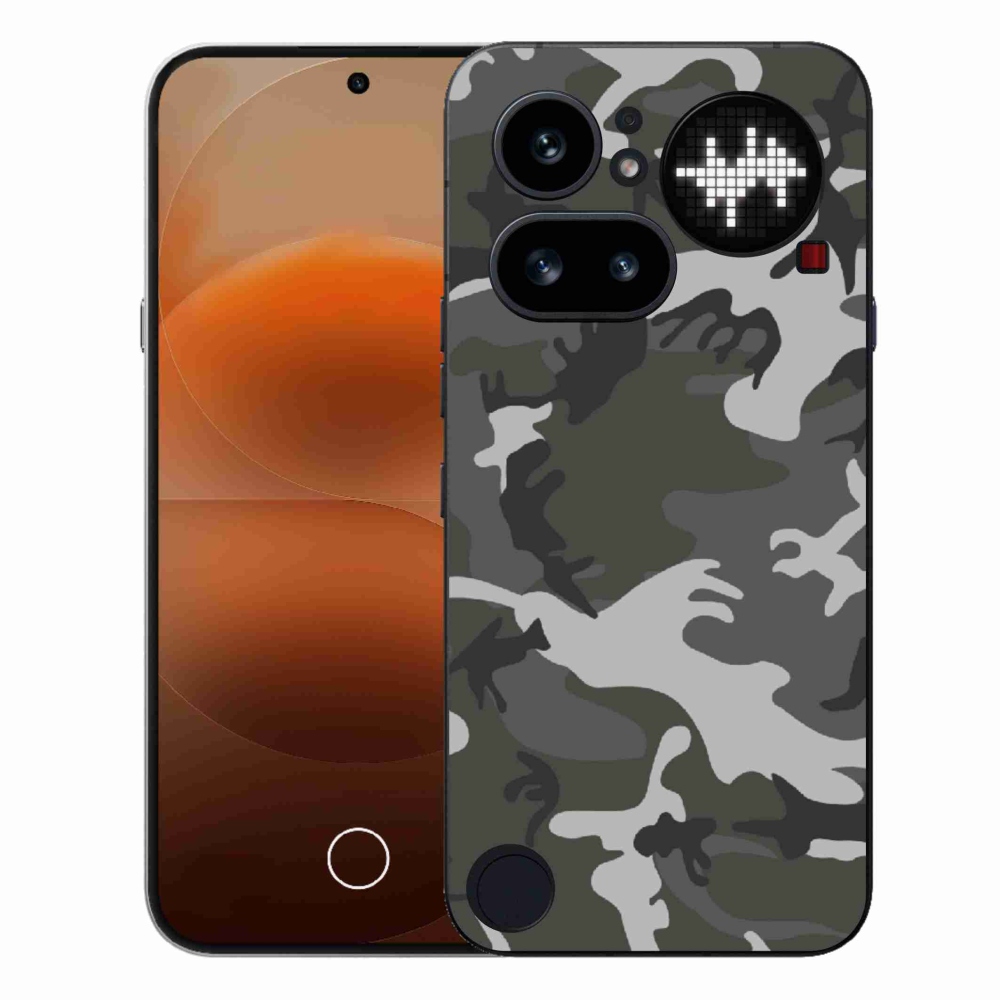 Gélový kryt mmCase na Nothing Phone (4a) - maskáčový vzor