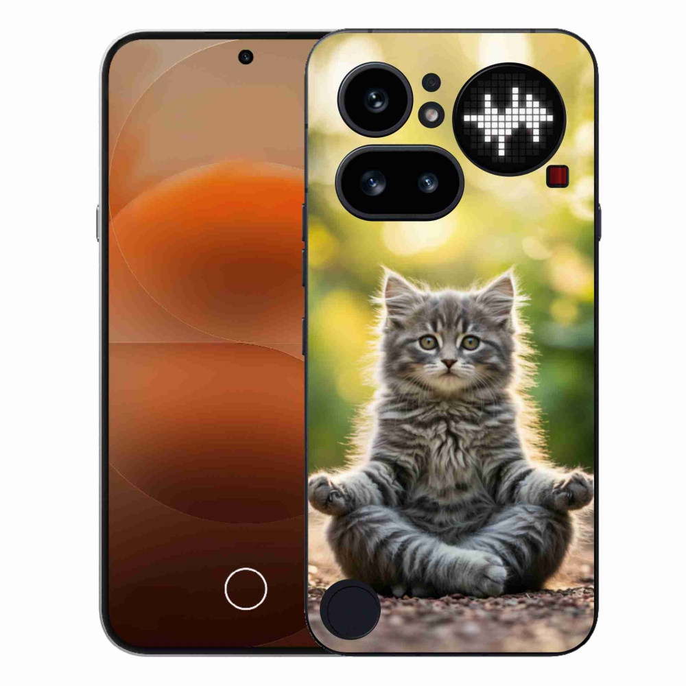 Gélový kryt mmCase na Nothing Phone (4a) - meditujúce mačiatko