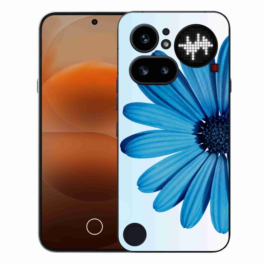 Gélový kryt mmCase na Nothing Phone (4a) - modrá margaréta