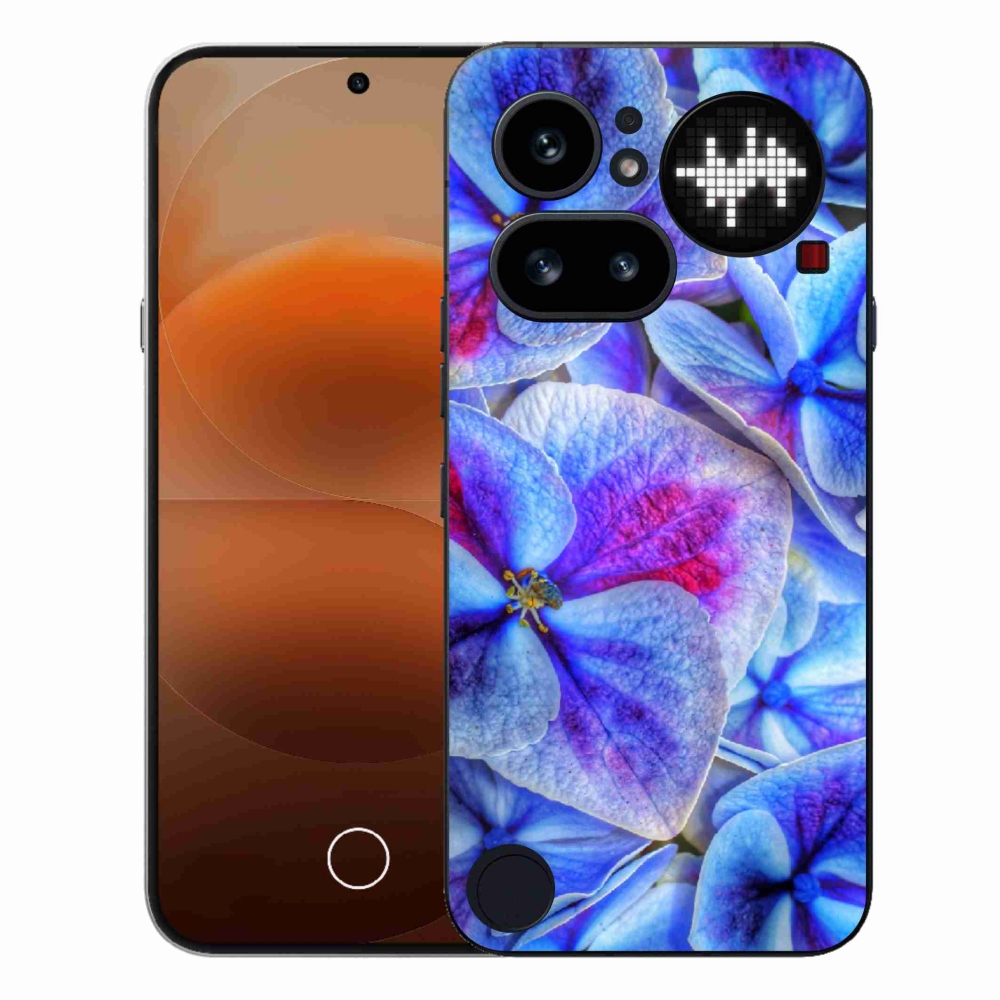 Gélový kryt mmCase na Nothing Phone (4a) - modré kvety 1